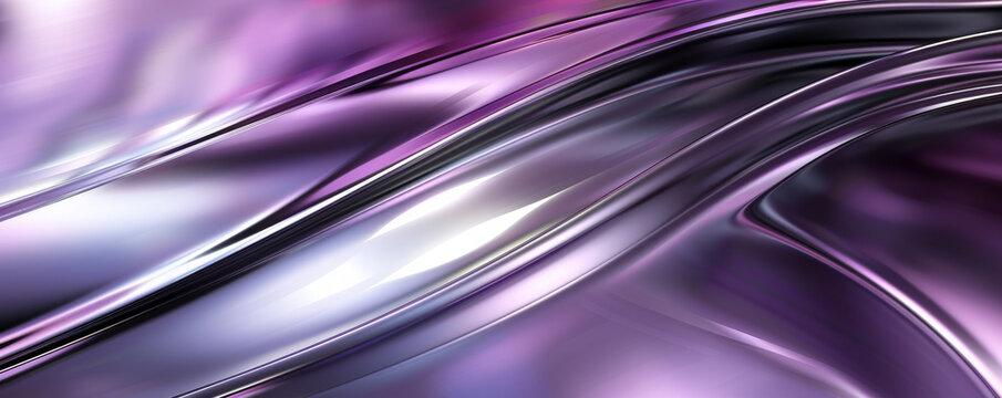 Futuristic silver and purple background with smooth gradients and metallic textures: Cool and sleek, ideal for tech or sci-fi designs