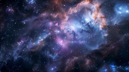 Naklejka premium Galaxy background, space illustration