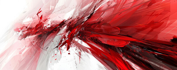 Modern abstract background with bold red shapes and dynamic composition: Striking and contemporary, ideal for a powerful and eye-catching look
