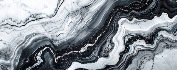 Modern marble background with black and white veining and smooth finish: Luxurious and elegant, adding a touch of modern sophistication