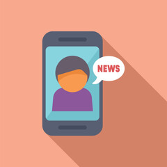 Journalist is reporting breaking news using a smartphone