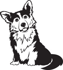 Dog logo icon vector style art illustration