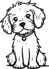 Dog logo icon vector style art illustration