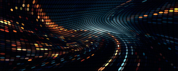 Data technology background. Abstract background. Connecting dots and lines on dark background. 3D rendering.