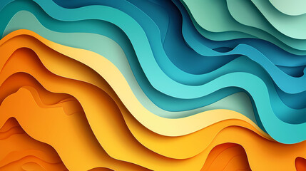 Fototapeta premium Abstract paper cut background design vector image