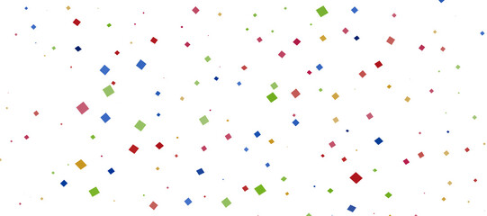  Colorful confetti on white background