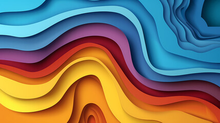 Obraz premium Abstract paper cut background design vector image