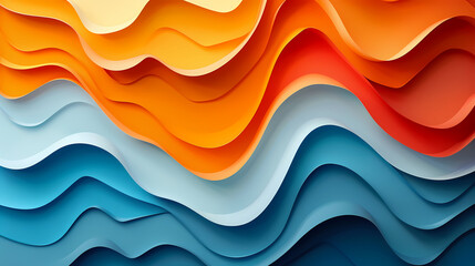 Fototapeta premium Abstract paper cut background design vector image