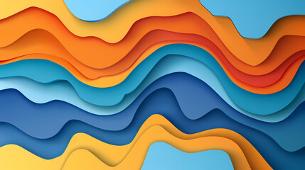 Abstract paper cut background design vector image