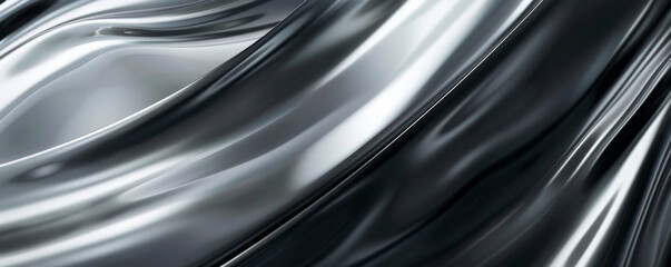 Obraz premium Modern metallic texture background with polished chrome finish and cool tones: Sleek and luxurious, adding a touch of high-tech sophistication