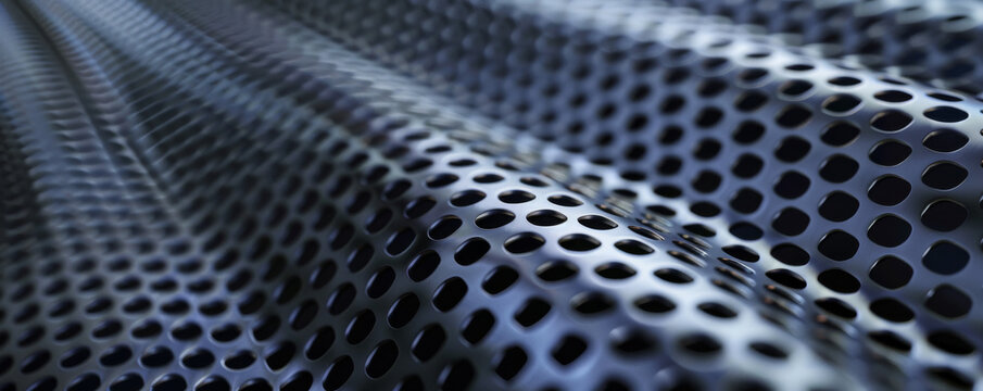 Modern metallic mesh background with intricate patterns and cool grey tones: Sleek and industrial, adding a touch of tech sophistication
