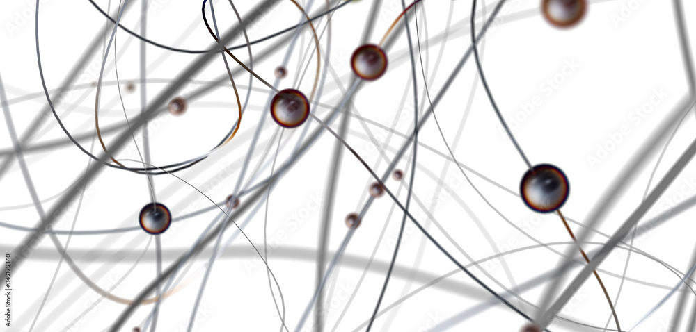 Poster network shape. abstract 3d render