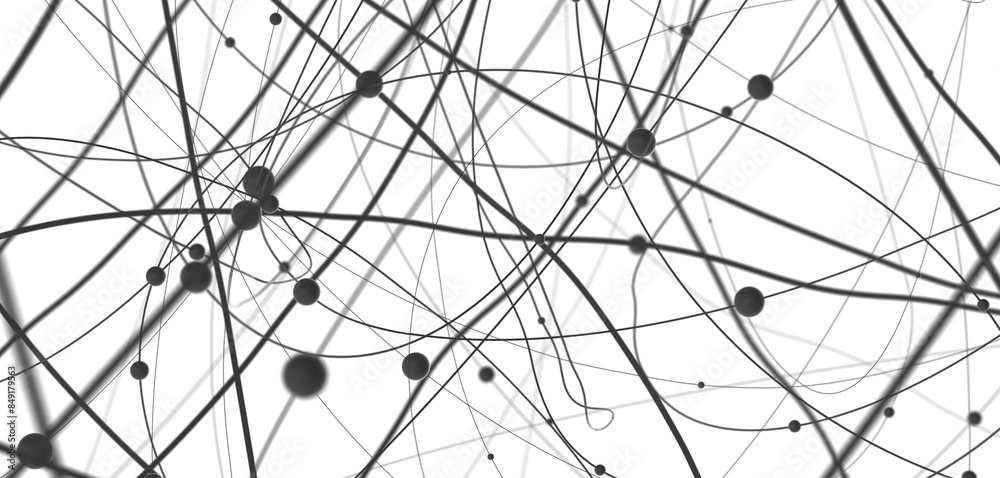 Poster Global network background. Connecting triangles. Globe of the earth. abstract planet in space. 3d rendering