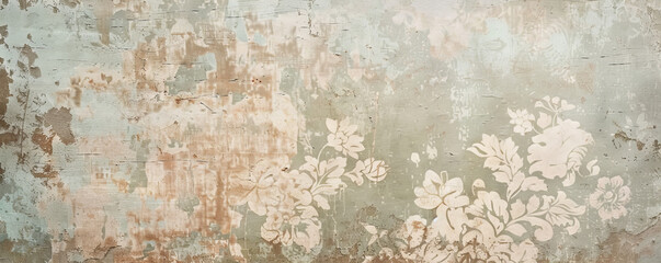 Rustic vintage wallpaper background with faded patterns and muted colors: Nostalgic and charming, adding a touch of history