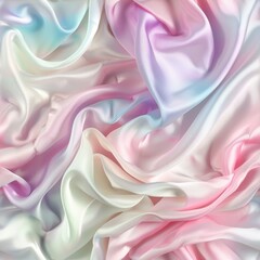 Obraz premium Luxurious ripples of pastel silk create a dreamy landscape of soft