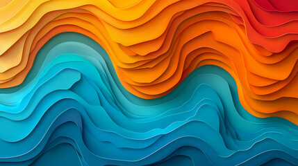 Fototapeta premium Abstract paper cut background design vector image
