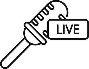 Microphone capturing live audio, representing modern content creation and broadcasting