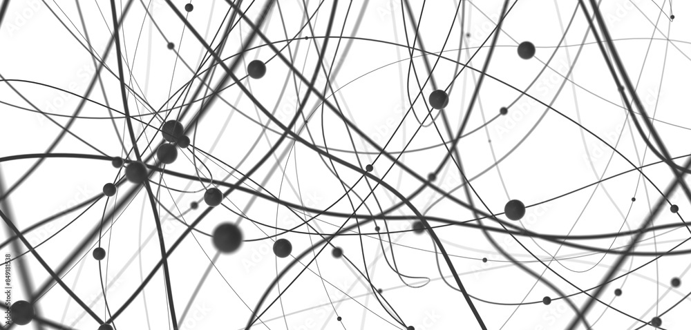 Fototapete Global network background. Connecting triangles. Globe of the earth. abstract planet in space. 3d rendering