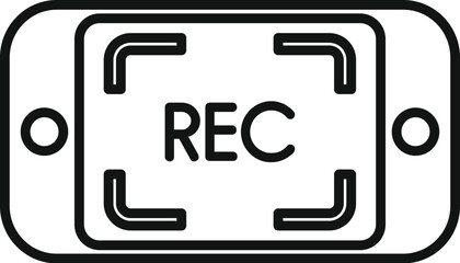 Smartphone recording video content with rec symbol displayed, representing mobile filmmaking and content creation