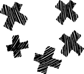 plus signs pattern vector silhouettes
