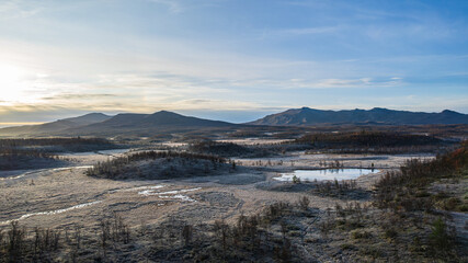 Herbst am Flatruetvägen im Jämtland, Schweden	