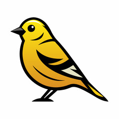 Solid black outline Gold crest animal vector