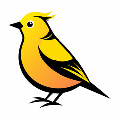 Solid black outline Gold crest animal vector