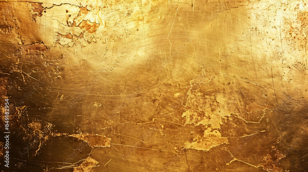 Poster aged and distressed golden texture with visible scratches