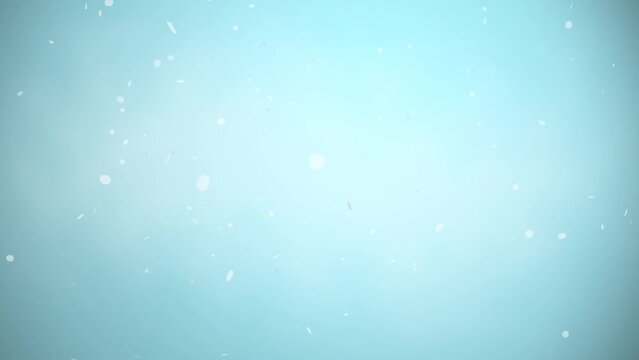 Nice light blue background. Seamless looping peaceful beautiful floating particle backdrop.