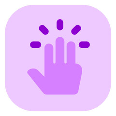 Obraz premium Editable three fingers tap vector icon. Part of a big icon set family. Perfect for web and app interfaces, presentations, infographics, etc