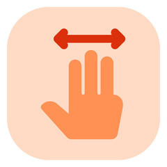 Editable three fingers move vector icon. Part of a big icon set family. Perfect for web and app interfaces, presentations, infographics, etc