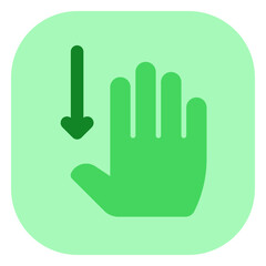Editable four fingers swipe down vector icon. Part of a big icon set family. Perfect for web and app interfaces, presentations, infographics, etc
