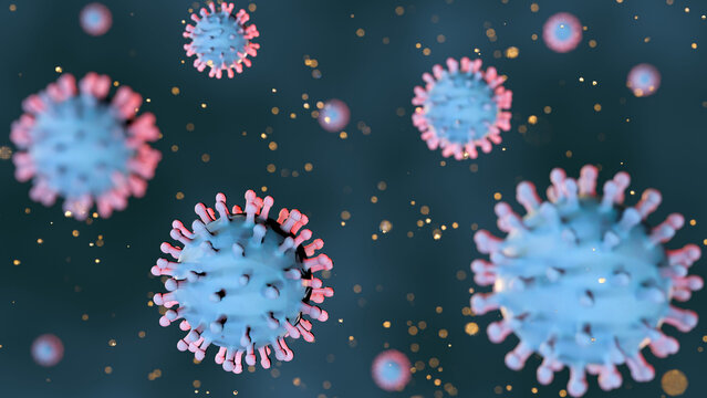 3d rendering of chikungunya virus or CHIKV, Chikungunya is a mosquito-borne viral disease