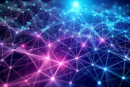 Wireframe background with plexus effect.