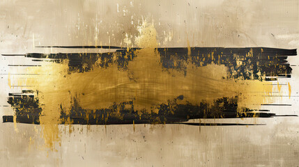 Chic and trendy modern brushed gold illustration, AI generative