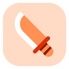 Editable knife, machete, hunting knife vector icon. Part of a big icon set family. Perfect for web and app interfaces, presentations, infographics, etc