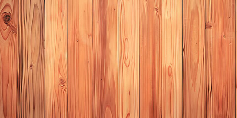 Fototapeta premium Smooth cedar wood background with light reddish hue and clean finish: Perfect for modern or minimalist themes, the light reddish hue of the cedar wood adds a warm and inviting touch