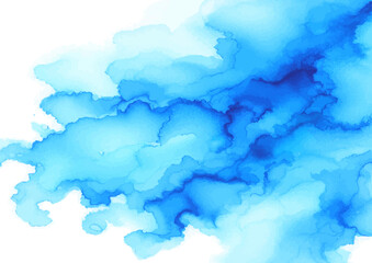 青色の水彩テクスチャー