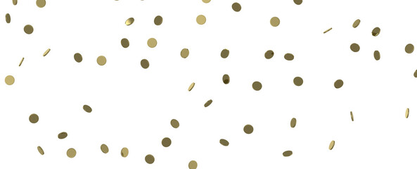 Glittering Triumph: Mind-Blowing 3D Illustration of Golden Confetti Celebration