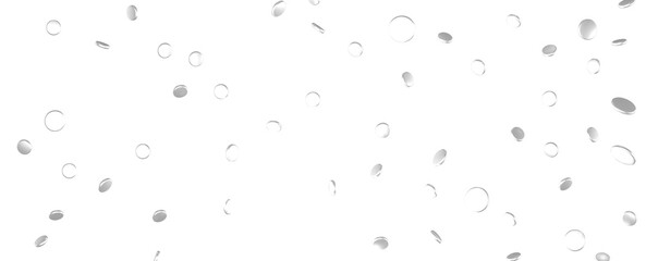 Gilded Celebration: Magnificent 3D Illustration of a Grand silver Confetti Event