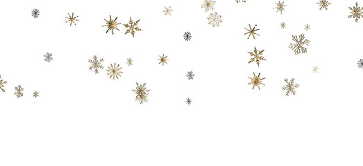 Snowflake Ballet: Exquisite 3D Illustration of Descending Festive Snowflakes in Motion