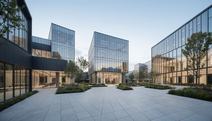 Fototapeta premium Glimmering Glass and Metal Facade