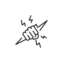 Power fist icon. Simple power fist icon for social media, app, and web design. Vector illustration.