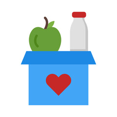 Charity Food Drive flat icon