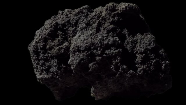 Asteroid (a real stone no cgi) spinning slowly in a loop. It&acute;s a pre-keyed with alpha channel