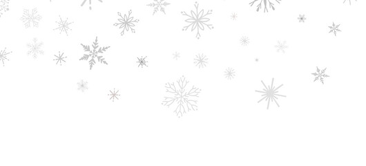 Snowflake Ballet: Exquisite 3D Illustration of Descending Festive Snowflakes in Motion