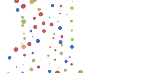 Multicolor confetti abstract background with a lot of falling pieces, isolated on a white background. Festive decorative tinsel element for design