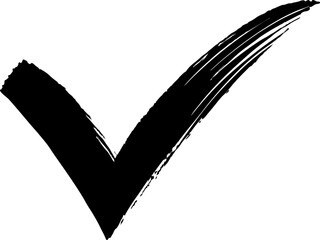 Grunge brush stroke check mark