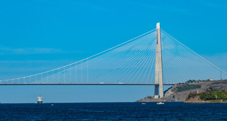 Yavuz Sultan Selim bridge connecting Bosphorus with Black Sea
