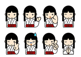 巫女さん表情セット